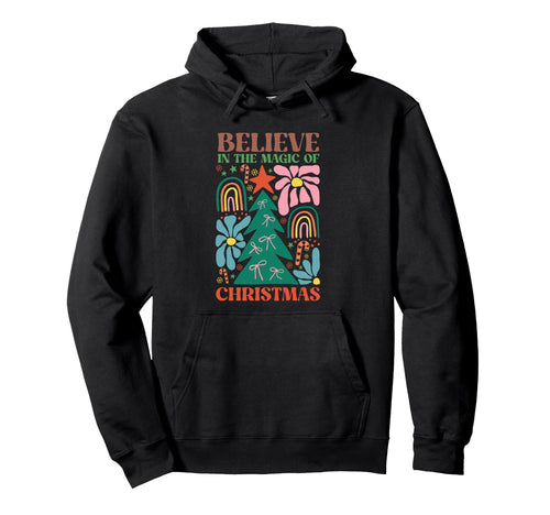 Boho Rainbow Tree Teens Holiday Hoodie - Minimalist Print Men Women - T-Shirt, Sweatshirt, Hoodie