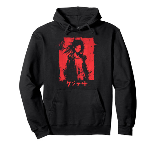 Goth Grunge Demon Anime Waifu Horror Hoodie - Custom Art Print Men Women - T-Shirt, Sweatshirt, Hoodie