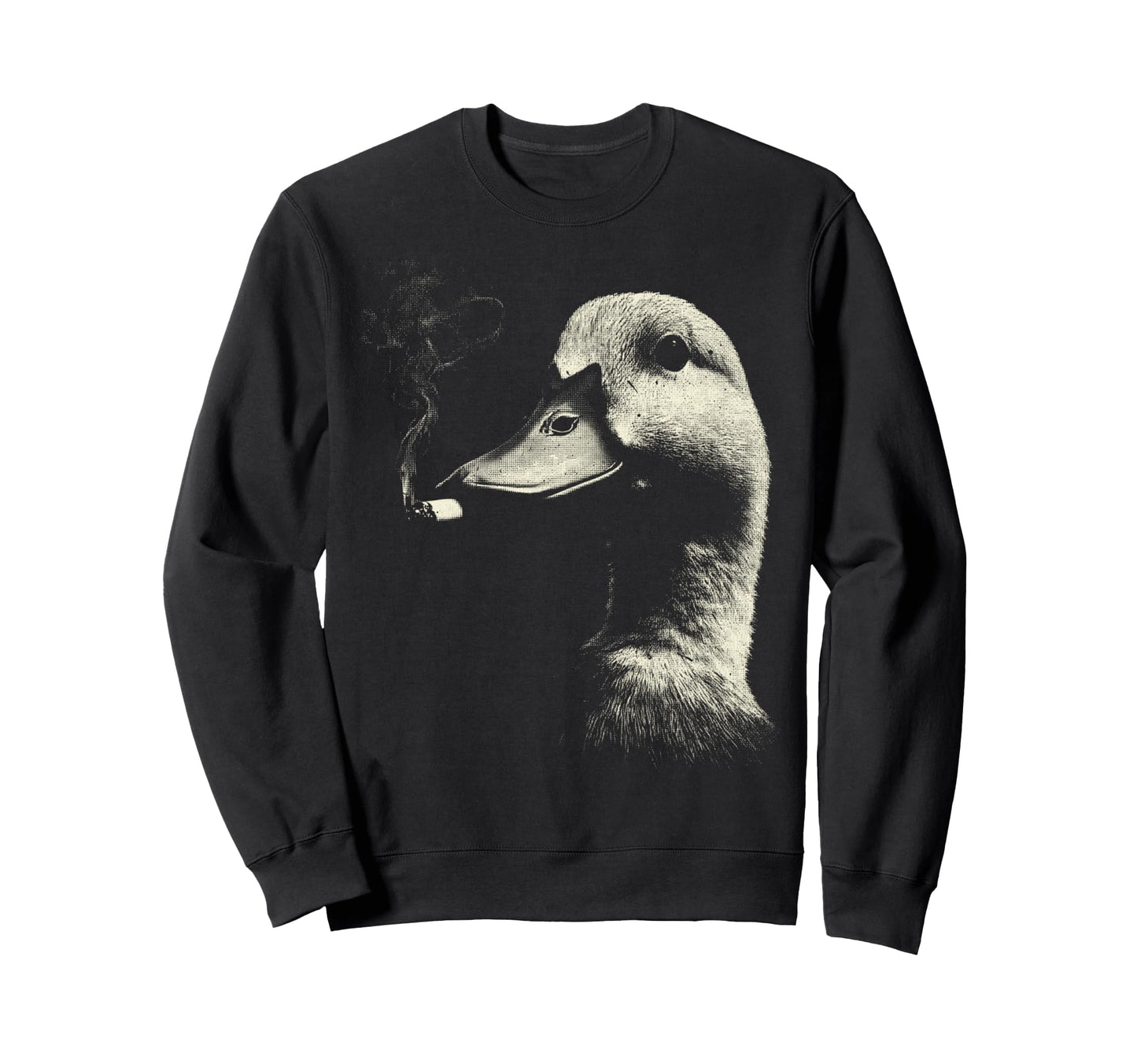 Funny Duck Smoking Cigarette Sweatshirt - Fun Novelty Design Men Women - T-Shirt, Sweatshirt, Hoodie