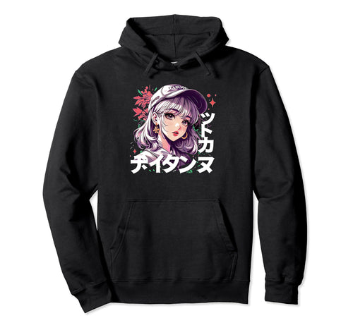 Anime Goth Grunge Demon Waifu Horror Hoodie - Casual Everyday Wear Unisex - T-Shirt, Sweatshirt, Hoodie