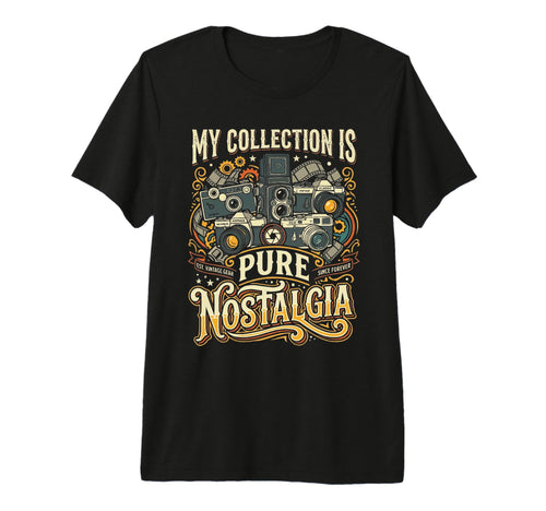 Camera Collector Photography T-Shirt - Fun Novelty Design for Adults - T-Shirt, Sweatshirt, Hoodie