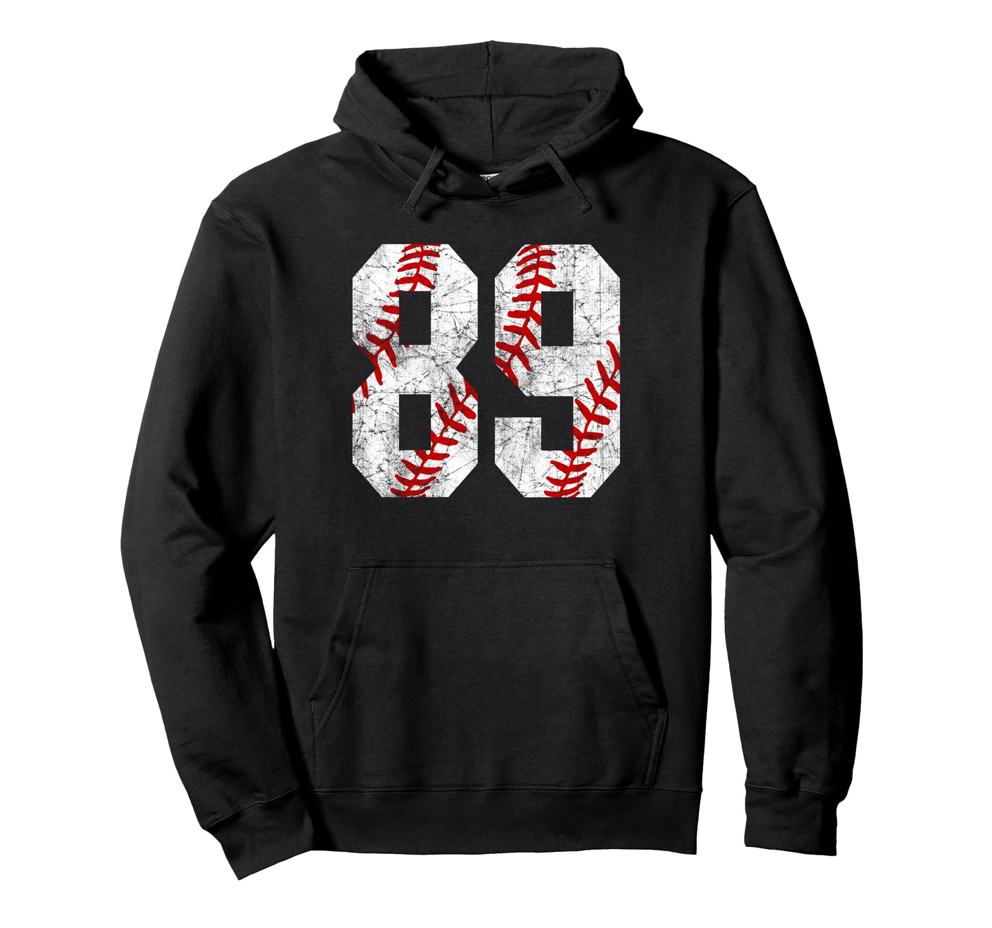 Distressed Baseball Number 89 Jersey Hoodie - Unique Graphic Men Women - T-Shirt, Sweatshirt, Hoodie