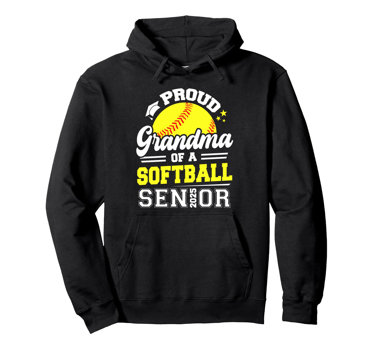 Proud Grandma Softball Senior 2025 Graduate Hoodie - Unique Graphic Unisex - T-Shirt, Sweatshirt, Hoodie