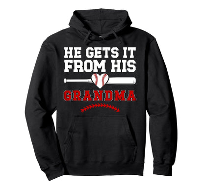 Proud Baseball Grandma Baseball Player Hoodie - Minimalist Print Unisex - T-Shirt, Sweatshirt, Hoodie