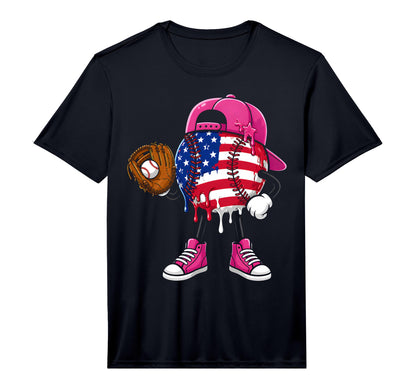 Baseball Ice Cream Drip Catcher T-Shirt - Graphic Print for Adults - T-Shirt, Sweatshirt, Hoodie