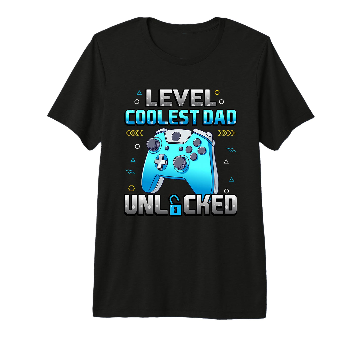 Mens Level Coolest Dad Unlocked T-Shirt - Casual Everyday Wear Men Women - T-Shirt, Sweatshirt, Hoodie