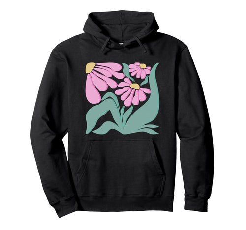 Floral Abstract Hippie Boho Flowers Hoodie - Minimalist Print Unisex - T-Shirt, Sweatshirt, Hoodie