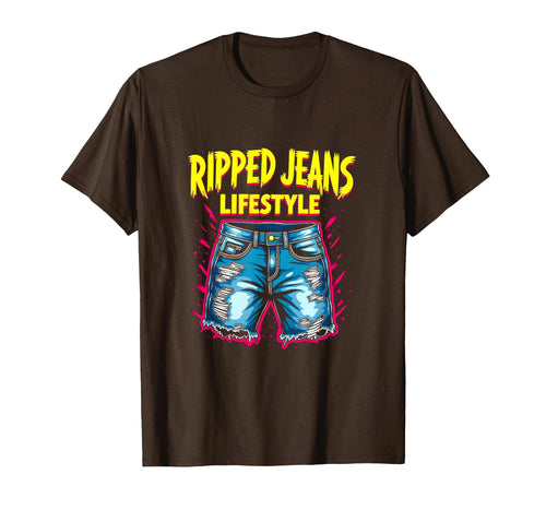 Ripped Jeans Lifestyle Grunge Statement T-Shirt - Aesthetic Graphic Unisex - T-Shirt, Sweatshirt, Hoodie