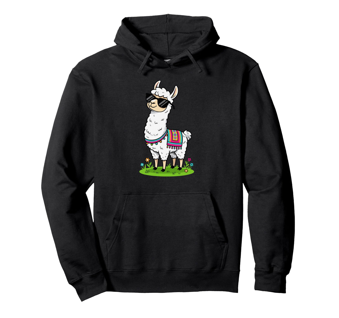 Funny Alpaca Sunglasses Colorful Llama Vibes Hoodie - Trendy Graphic Unisex - T-Shirt, Sweatshirt, Hoodie