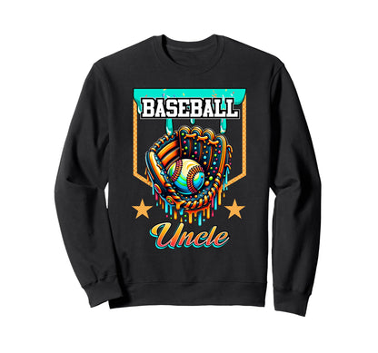 Baseball Drip Baseball Uncle Ice Cream Sweatshirt - Trendy Graphic Unisex - T-Shirt, Sweatshirt, Hoodie