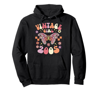 Butterfly Boho 20Th Birthday 2005 Hoodie - Aesthetic Graphic for Adults - T-Shirt, Sweatshirt, Hoodie
