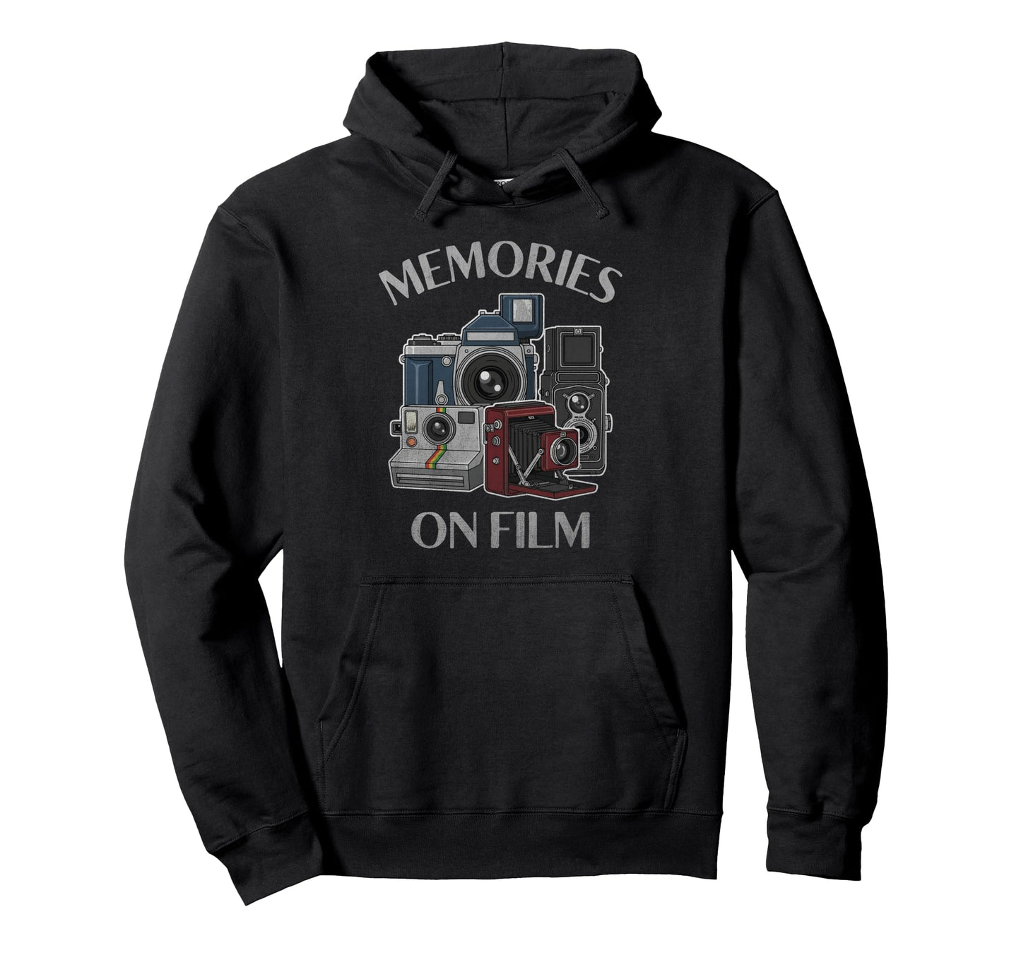 Memories Film Cameras Distressed Analog Hoodie - Unique Graphic Men Women - T-Shirt, Sweatshirt, Hoodie
