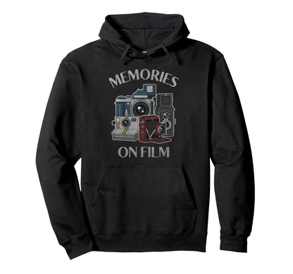 Memories Film Cameras Distressed Analog Hoodie - Unique Graphic Men Women - T-Shirt, Sweatshirt, Hoodie