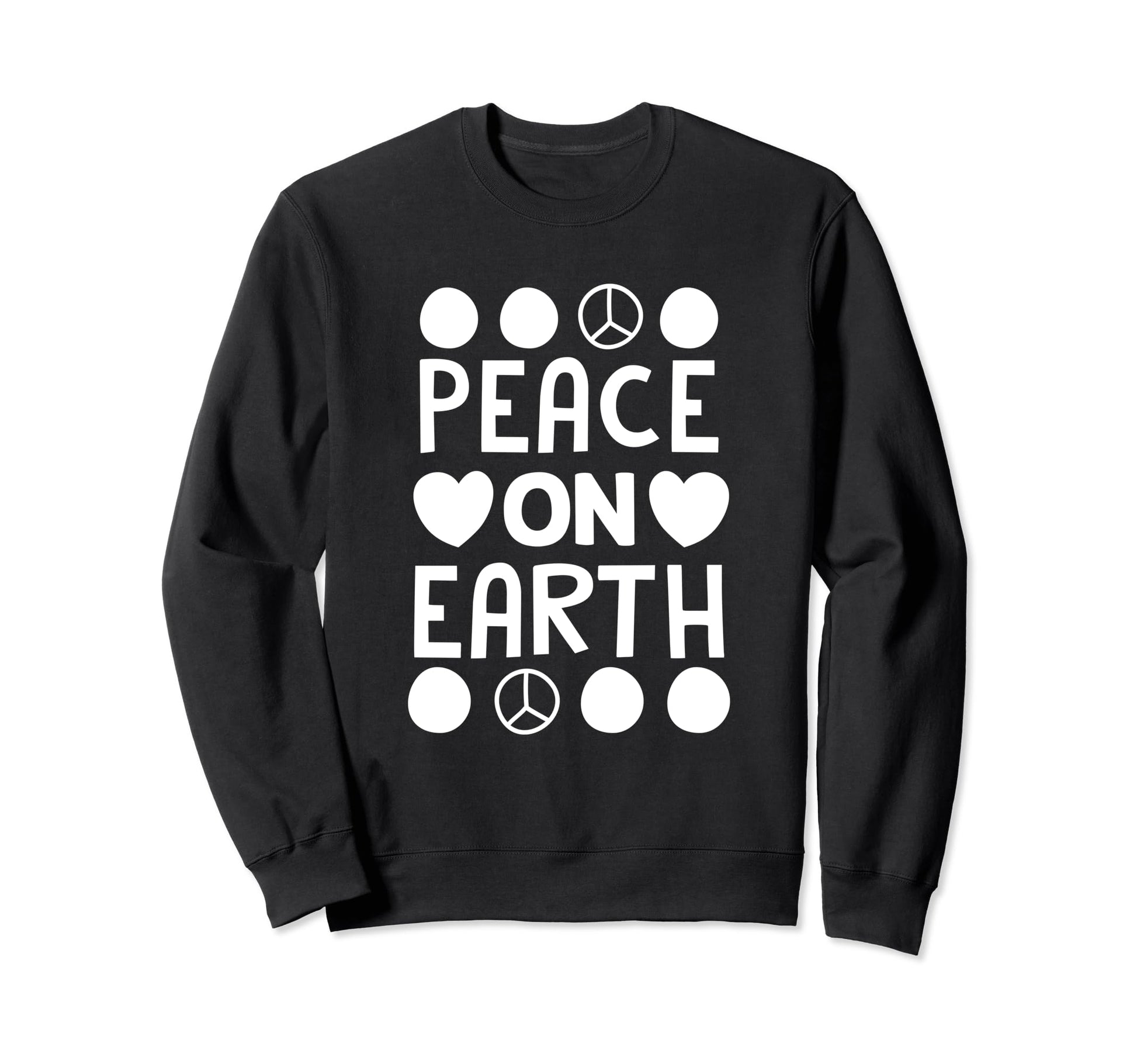 Peace Love Earth Peace Sign Sweatshirt - Fun Novelty Design Men Women - T-Shirt, Sweatshirt, Hoodie