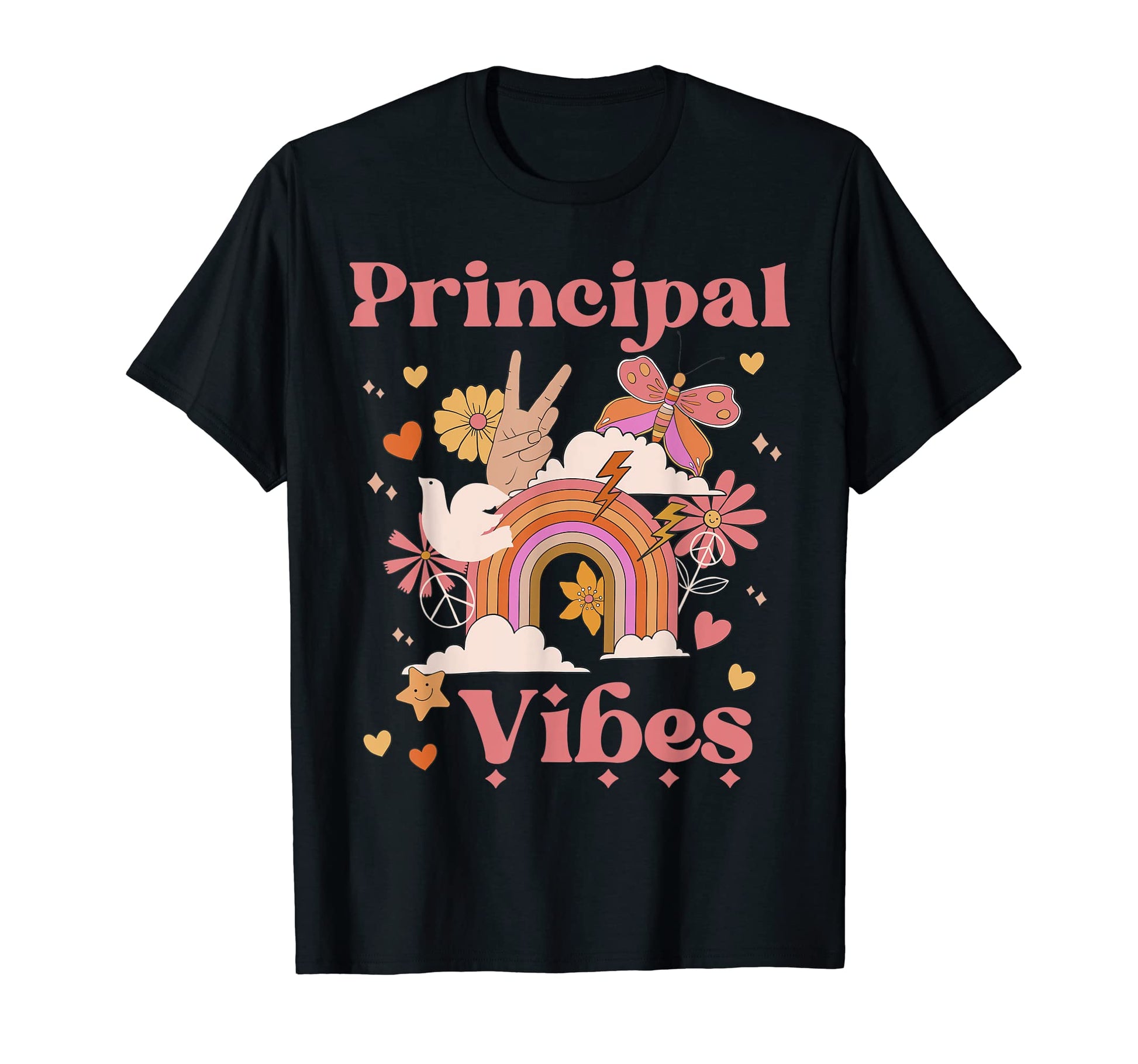 Principal Vibes School Groovy Boho T-Shirt - Trendy Graphic Men Women - T-Shirt, Sweatshirt, Hoodie