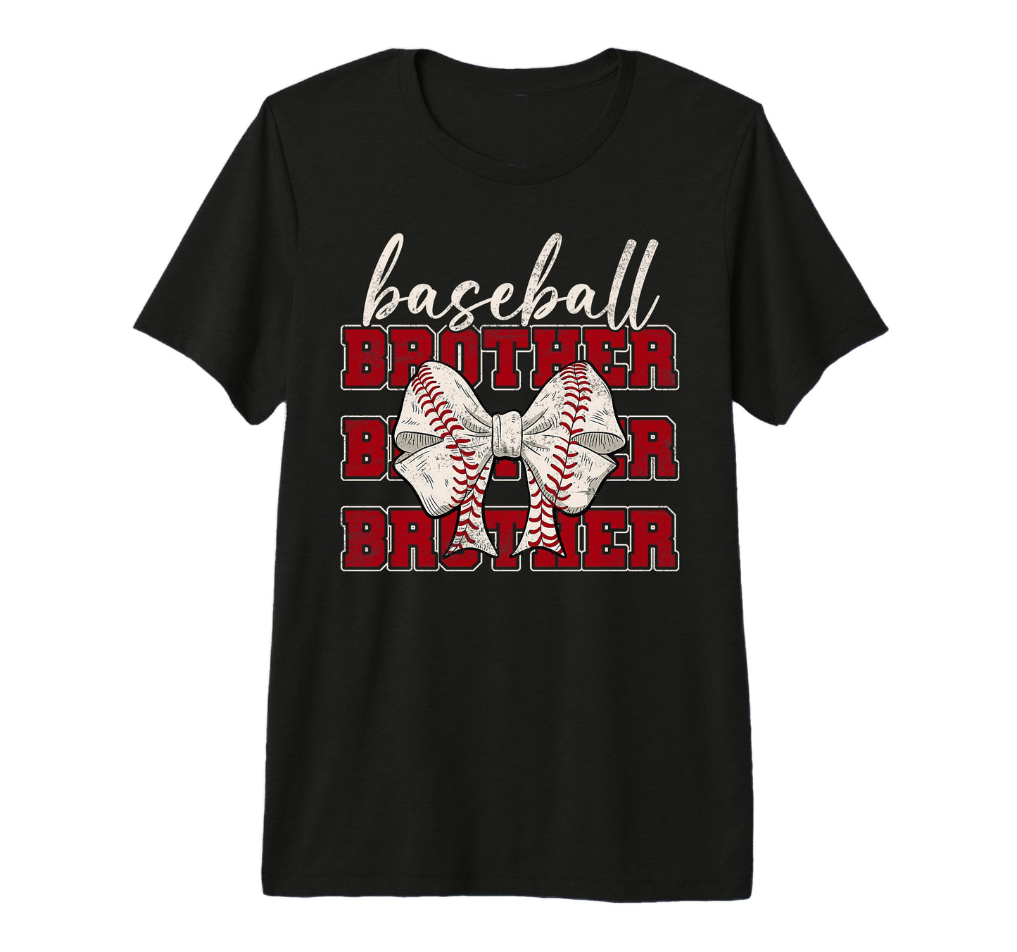 Baseball Brother Coquette Bow Sport Lover T-Shirt - Novelty Apparel Unisex - T-Shirt, Sweatshirt, Hoodie