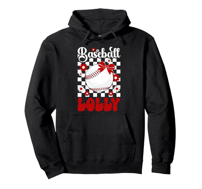 Baseball Lolly Groovy Lolly Baseball Hoodie - Aesthetic Graphic Unisex - T-Shirt, Sweatshirt, Hoodie