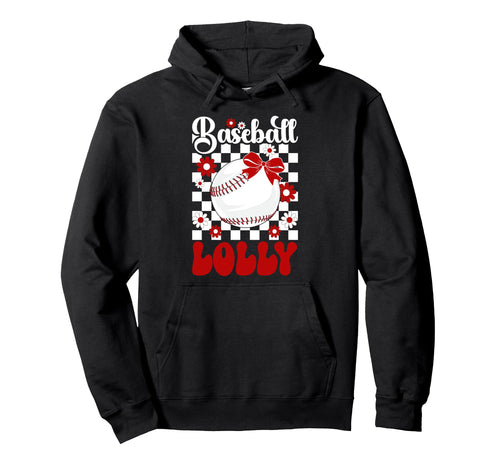Baseball Lolly Groovy Lolly Baseball Hoodie - Aesthetic Graphic Unisex - T-Shirt, Sweatshirt, Hoodie