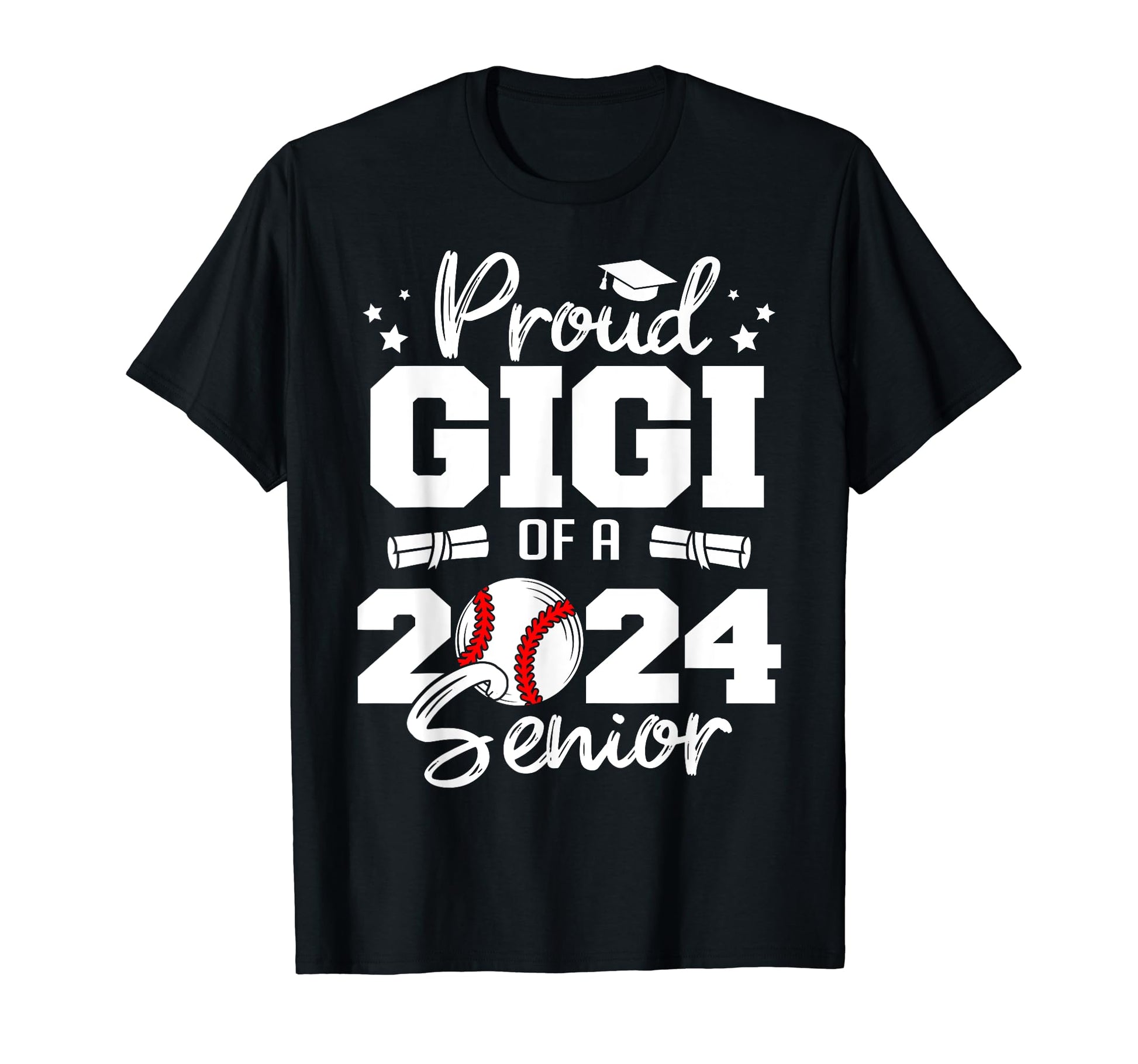 Proud Gigi 2024 Senior Funny Baseball T-Shirt - Unique Graphic for Adults - T-Shirt, Sweatshirt, Hoodie