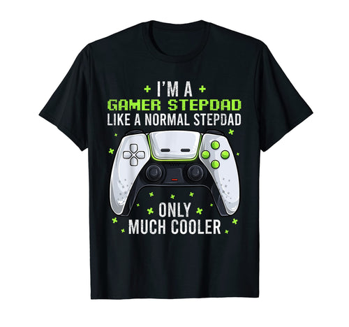 Mens Gamer Stepdad Gaming Fathers Day T-Shirt - Trendy Graphic for Adults - T-Shirt, Sweatshirt, Hoodie