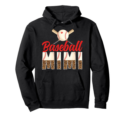 Baseball Mimi Leopard Mimi Baseball Player Hoodie - Graphic Print Unisex - T-Shirt, Sweatshirt, Hoodie