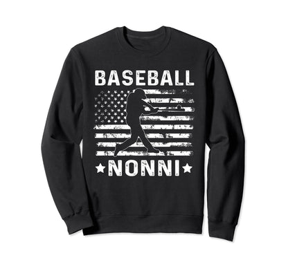 Baseball Nonni Grandma Usa Flag 4Th Sweatshirt - Custom Art Print Unisex - T-Shirt, Sweatshirt, Hoodie