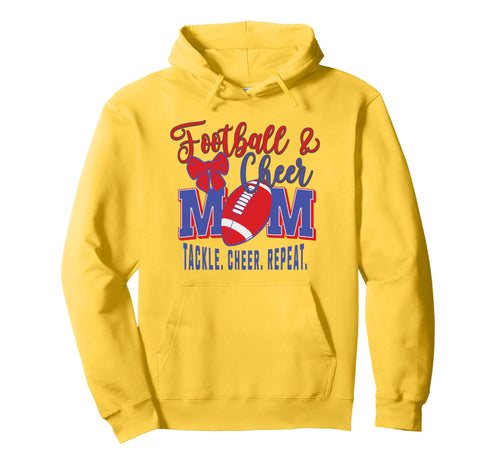 Football Mom Cheer Mom Tackle Cheer Hoodie - Unique Graphic Men Women - T-Shirt, Sweatshirt, Hoodie