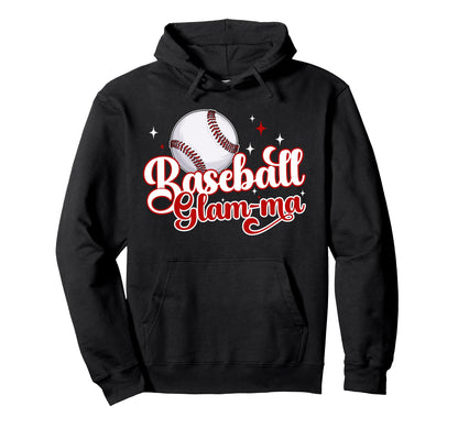 Baseball Glam Ma Baseball Player Glam Hoodie - Aesthetic Graphic Men Women - T-Shirt, Sweatshirt, Hoodie