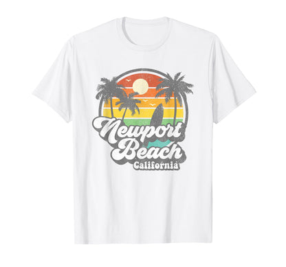Newport Beach California Ca Surfing T-Shirt - Custom Art Print for Adults - T-Shirt, Sweatshirt, Hoodie