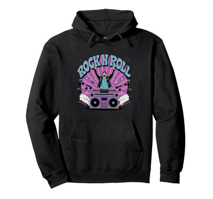 Rock N Roll Vibes Music Art Hoodie - Trendy Graphic Unisex - T-Shirt, Sweatshirt, Hoodie