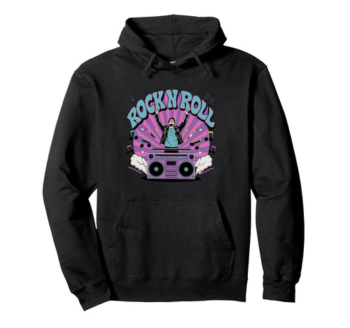 Rock N Roll Vibes Music Art Hoodie - Trendy Graphic Unisex - T-Shirt, Sweatshirt, Hoodie