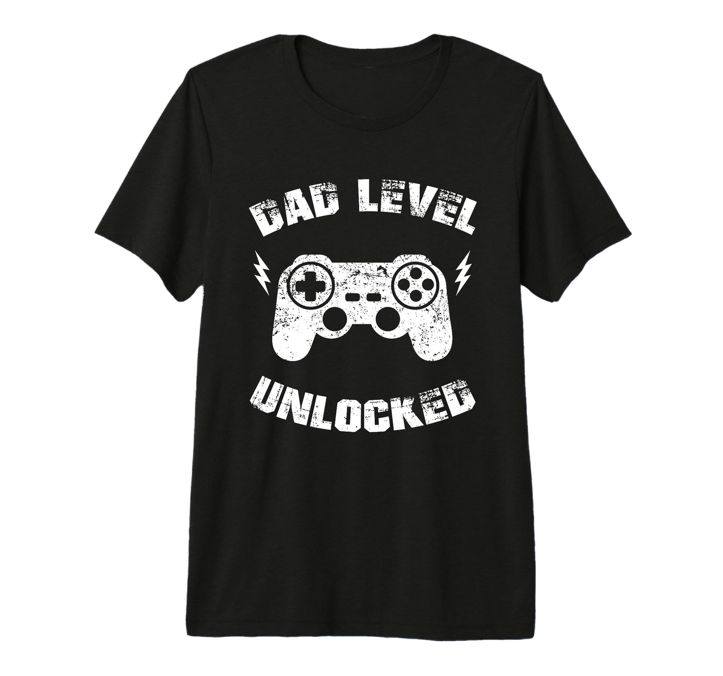 Dad Level Unlocked Gaming Controller T-Shirt - Custom Art Print Men Women - T-Shirt, Sweatshirt, Hoodie
