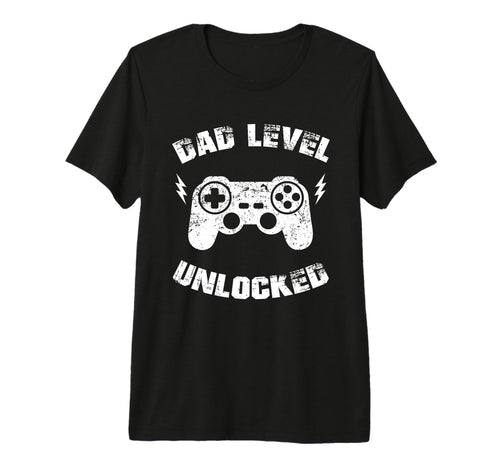Dad Level Unlocked Gaming Controller T-Shirt - Custom Art Print Men Women - T-Shirt, Sweatshirt, Hoodie