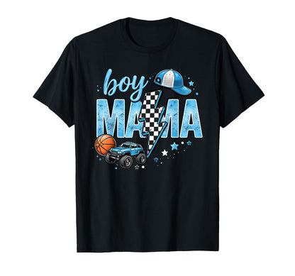 Mama Monster Truck Basketball Lightning T-Shirt - Graphic Print Men Women - T-Shirt, Sweatshirt, Hoodie