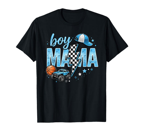 Mama Monster Truck Basketball Lightning T-Shirt - Graphic Print Men Women - T-Shirt, Sweatshirt, Hoodie