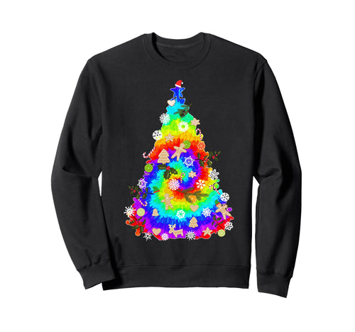 Tie Dye 60S Funny Rainbow Tree Sweatshirt - Minimalist Print for Adults - T-Shirt, Sweatshirt, Hoodie