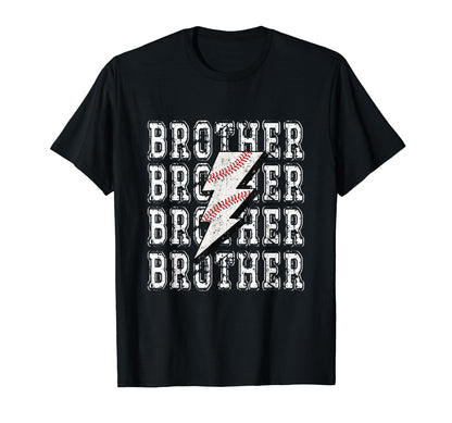Baseball Brother Lightning Bolt T-Shirt - Fun Novelty Design Men Women - T-Shirt, Sweatshirt, Hoodie
