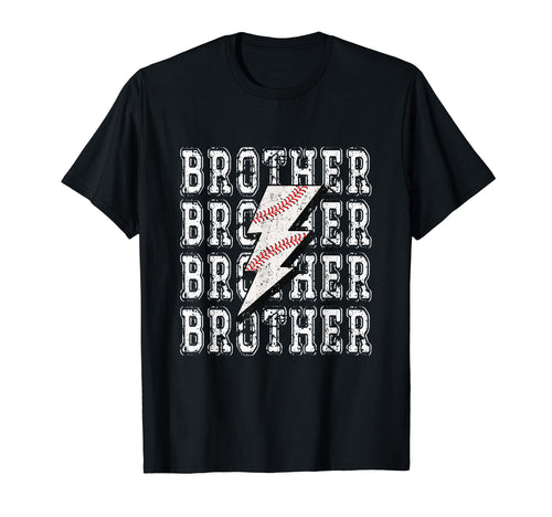 Baseball Brother Lightning Bolt T-Shirt - Fun Novelty Design Men Women - T-Shirt, Sweatshirt, Hoodie