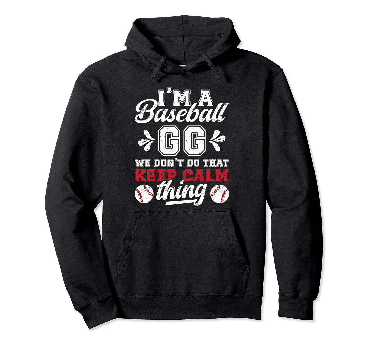 Im Baseball Gg Grandma Gg Baseball Hoodie - Streetwear Style for Adults - T-Shirt, Sweatshirt, Hoodie
