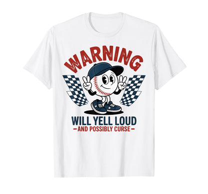 Baseball Warning Will Yell Loud T-Shirt - Custom Art Print for Adults - T-Shirt, Sweatshirt, Hoodie