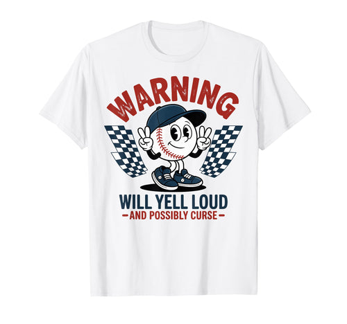 Baseball Warning Will Yell Loud T-Shirt - Custom Art Print for Adults - T-Shirt, Sweatshirt, Hoodie