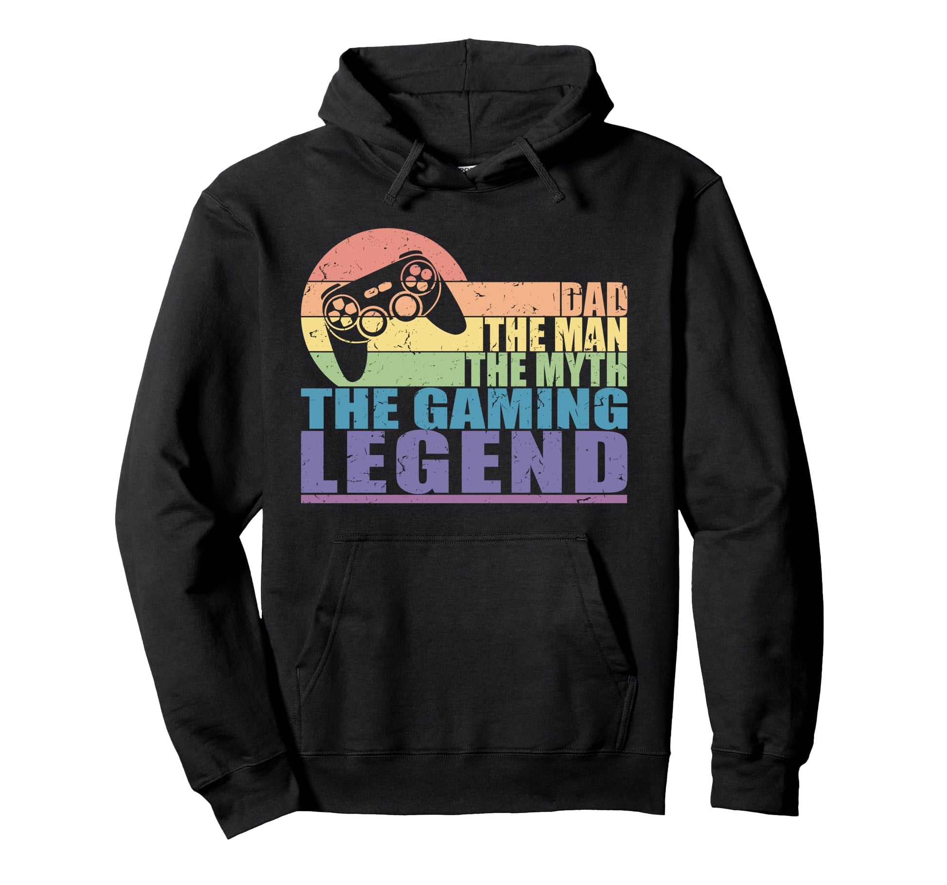 Dad Myth Gaming Legend Gamer Hoodie - Fun Novelty Design for Adults - T-Shirt, Sweatshirt, Hoodie