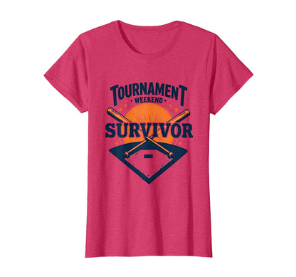 Tournament Weekend Survivor Baseball Mom T-Shirt - Trendy Graphic Unisex - T-Shirt, Sweatshirt, Hoodie