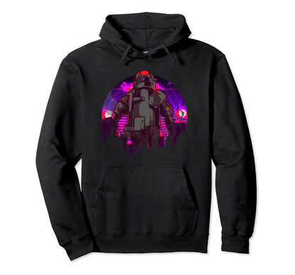 Robot Attacks City Sci Fi Aesthetic Hoodie - Streetwear Style Unisex - T-Shirt, Sweatshirt, Hoodie