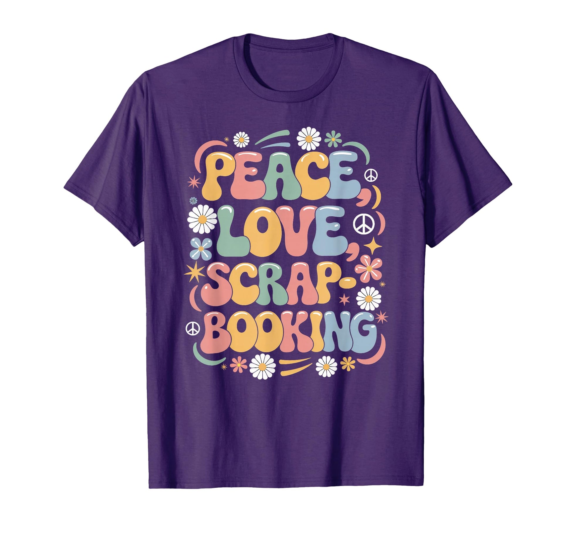 Scrapbooker 60S 70S Hippie Peace Love T-Shirt - Graphic Print Unisex - T-Shirt, Sweatshirt, Hoodie