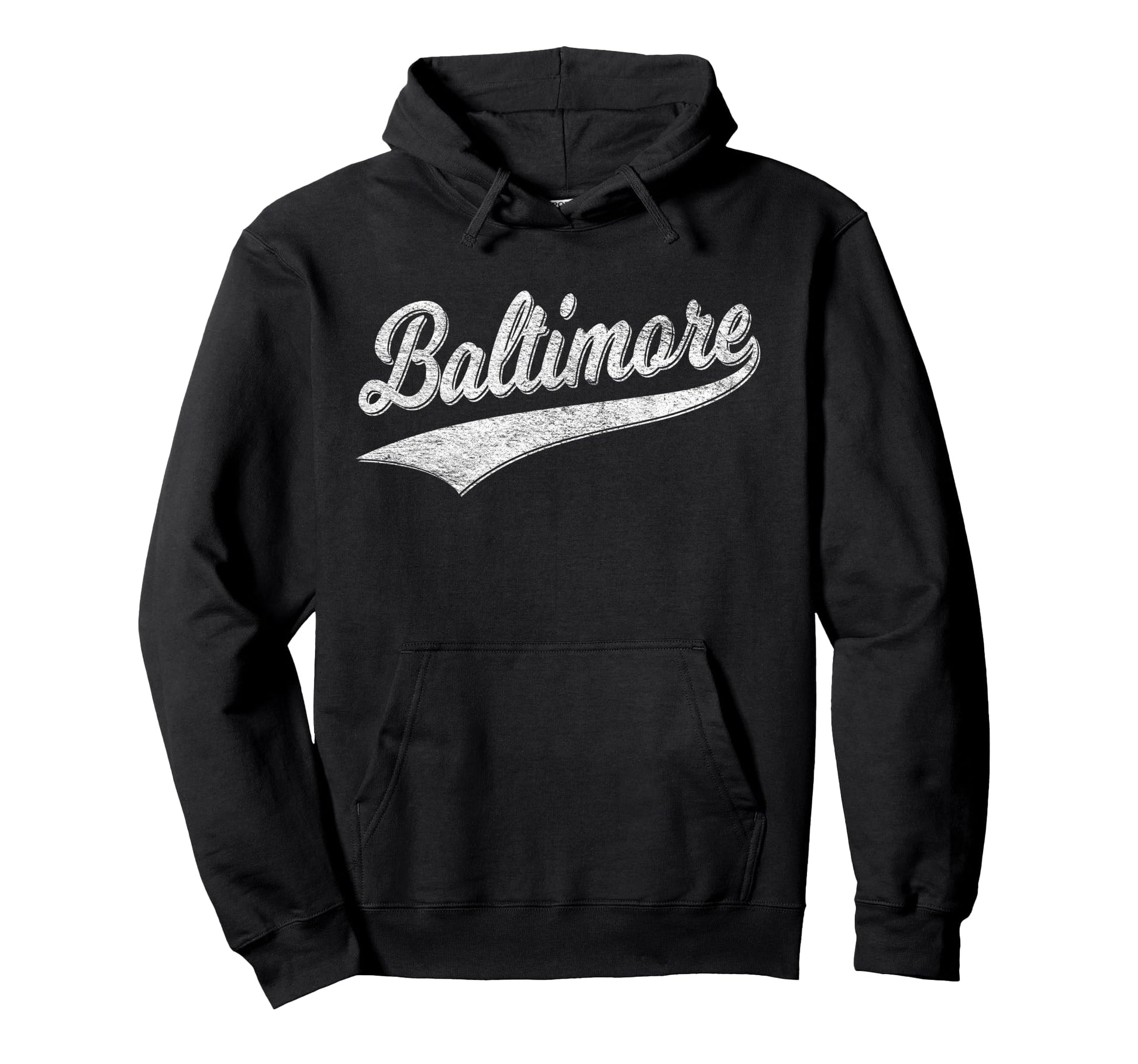 Baltimore Maryland Varsity Script Hoodie - Streetwear Style Men Women - T-Shirt, Sweatshirt, Hoodie