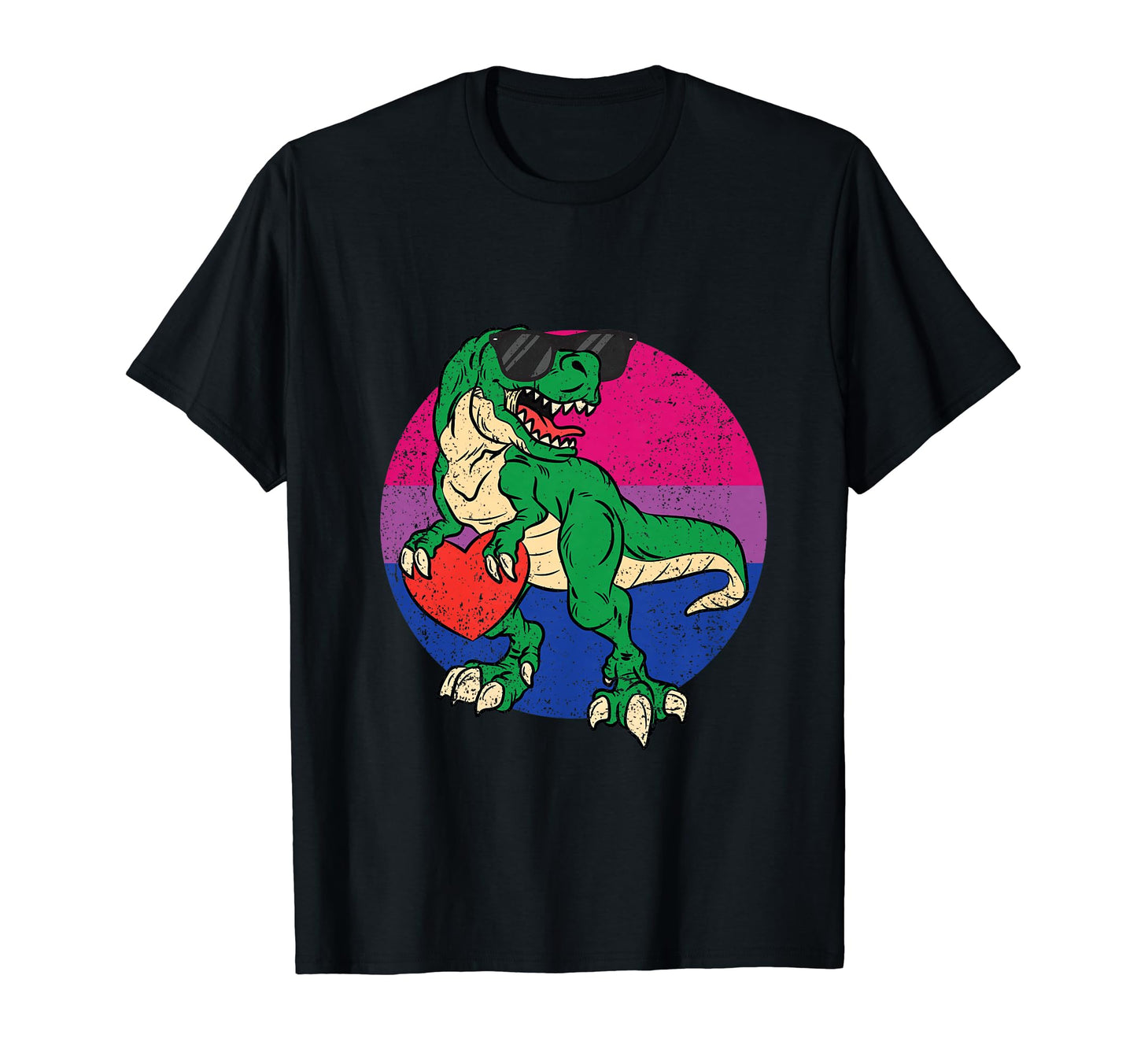 Lgbt Q Dinosaur Bisexual Pride T-Shirt - Minimalist Print Men Women - T-Shirt, Sweatshirt, Hoodie