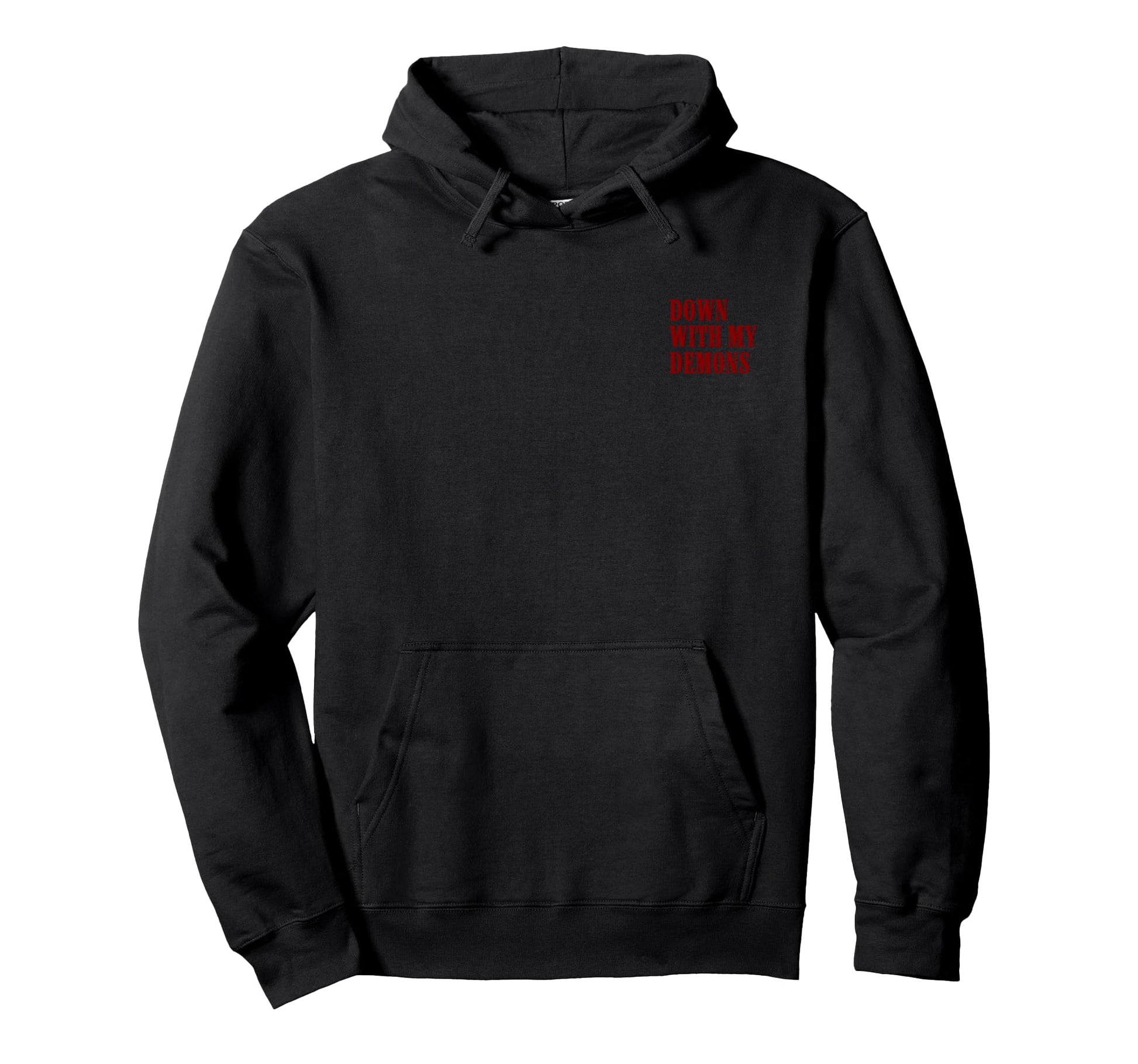 Down My Demons Goth Grunge Devil Hoodie - Graphic Print for Adults - T-Shirt, Sweatshirt, Hoodie