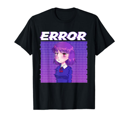 Error Japanese Aesthetic Vaporwave Sad T-Shirt - Aesthetic Graphic Unisex - T-Shirt, Sweatshirt, Hoodie