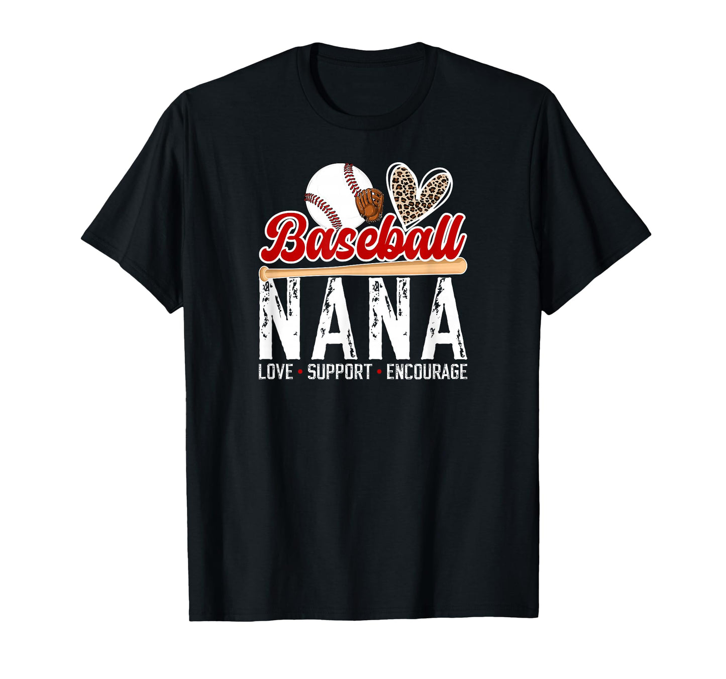 Baseball Nana Love Support Nana Baseball T-Shirt - Unique Graphic Unisex - T-Shirt, Sweatshirt, Hoodie